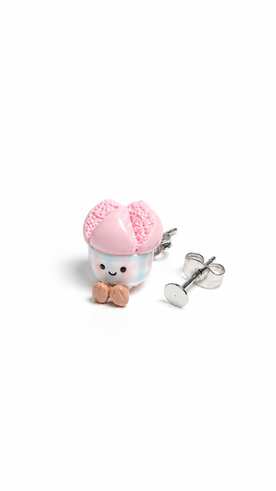The Smiley Huat Kueh Miniature Charm in Gingham