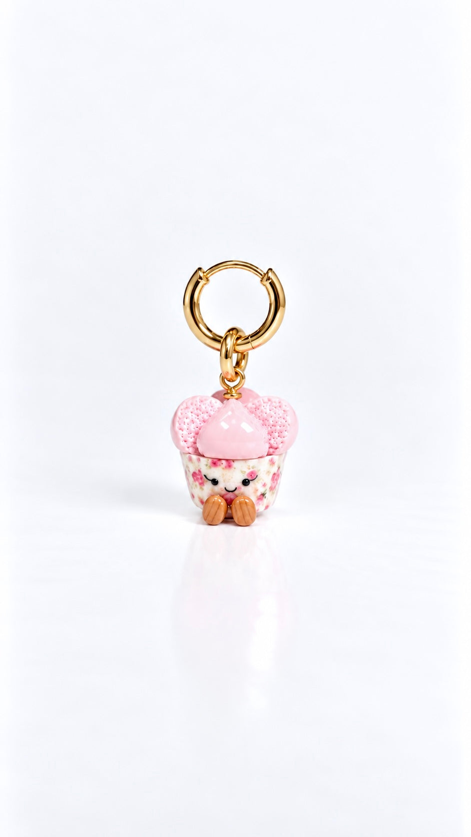The Smiley Huat Kueh Miniature Charm in Vintage Floral