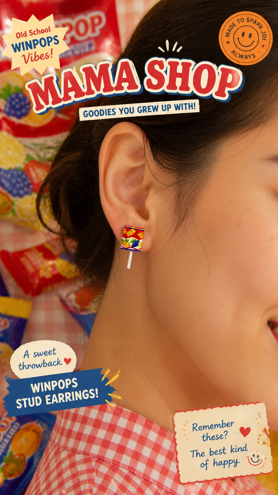 Win Pops Lollipop Ear Studs