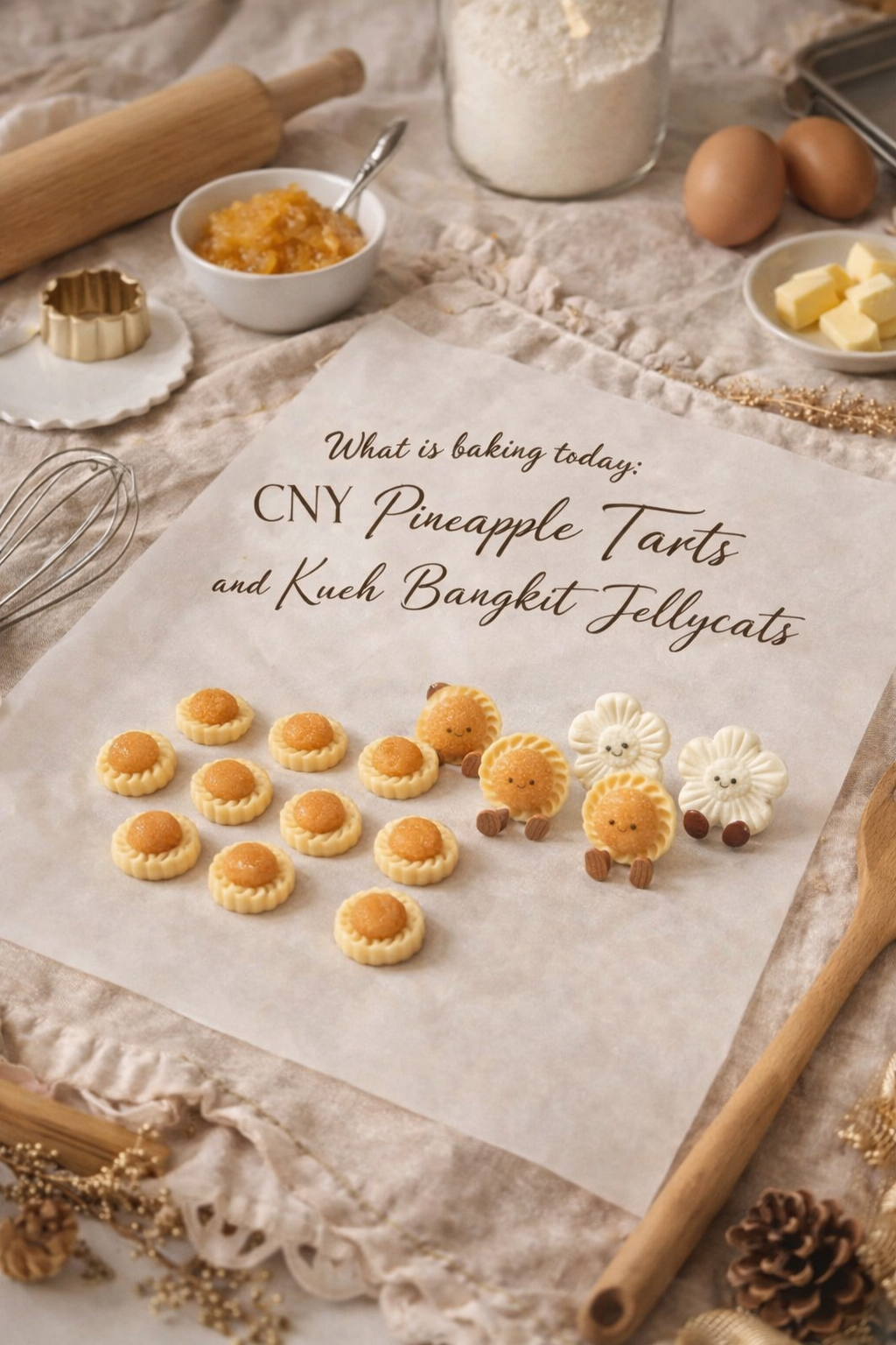 Pineapple Tart and Kueh Bangkit Jellycat Ear Studs