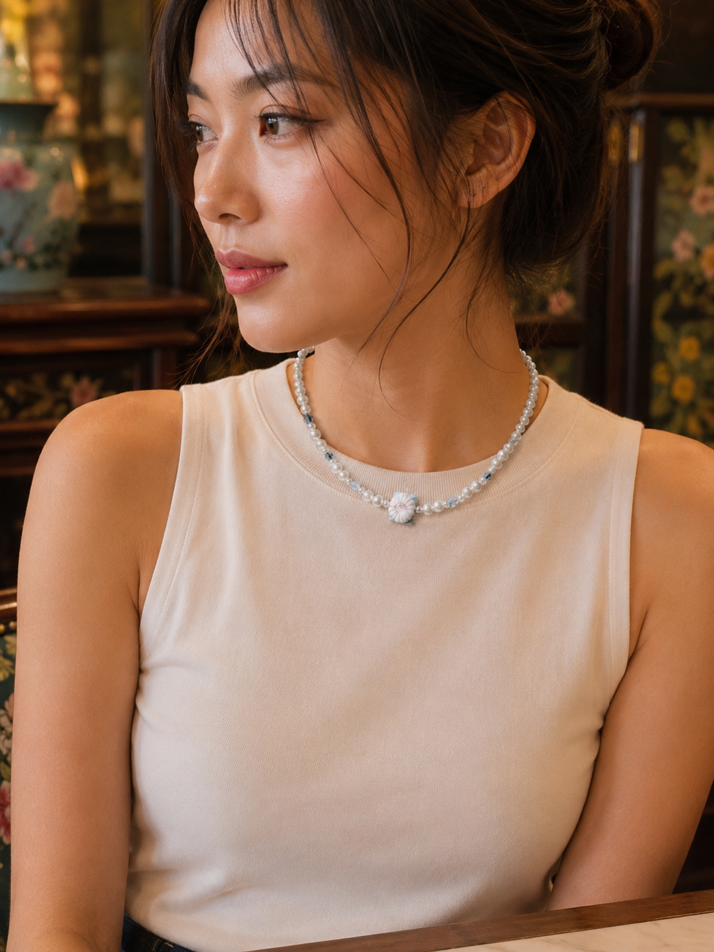 Speckled Kueh Tutu Necklace