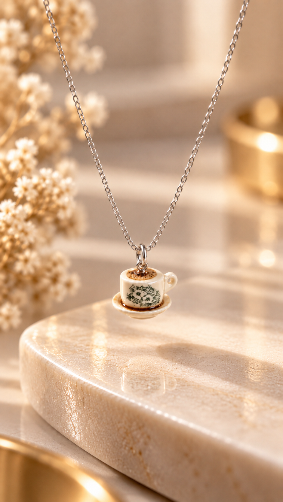 Rhodium-Plated 925 Silver Sterling Necklace