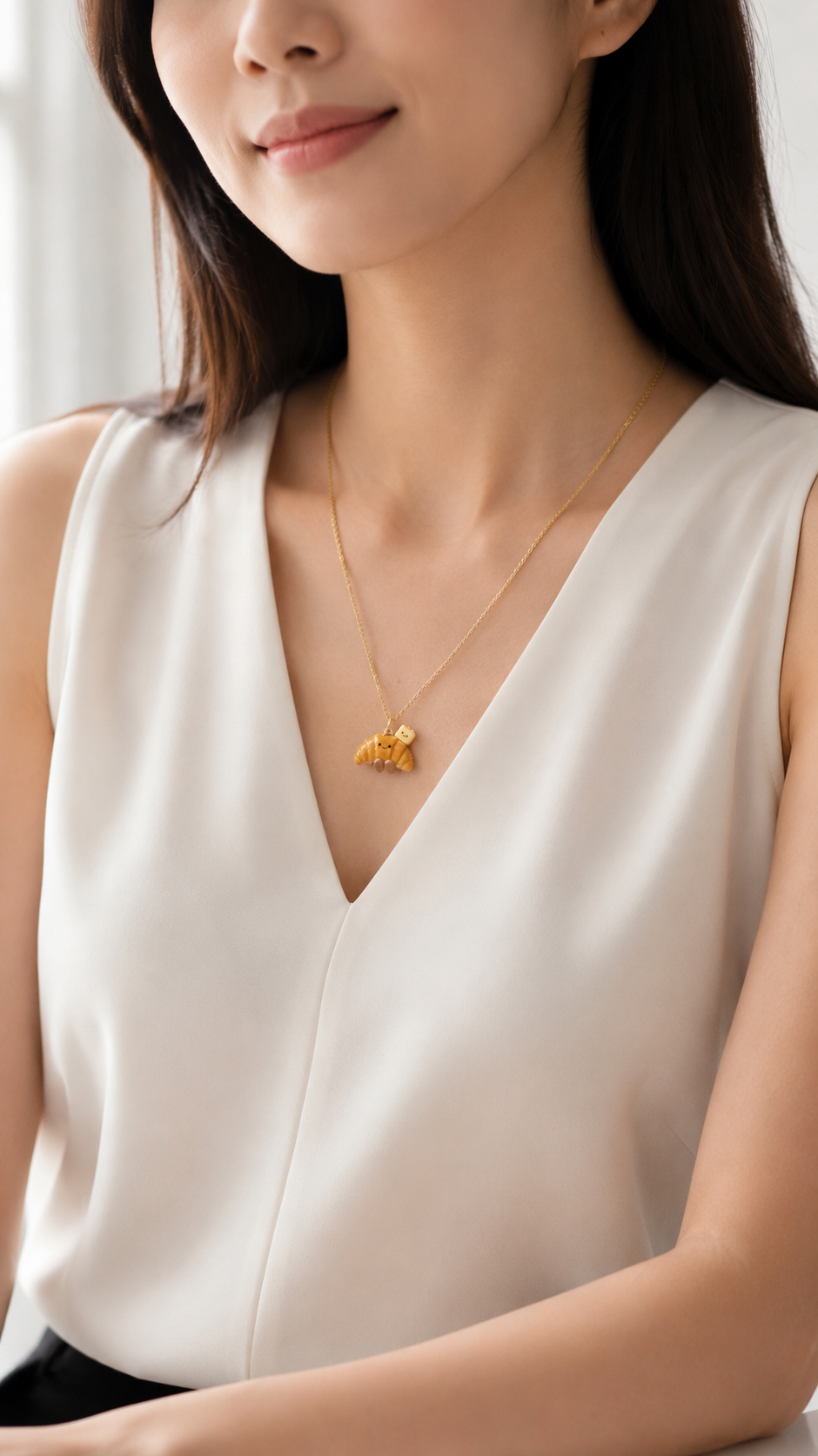 The Shiopan Jellycat with his Pet Butter Necklace (14k Gold-filled Chain)