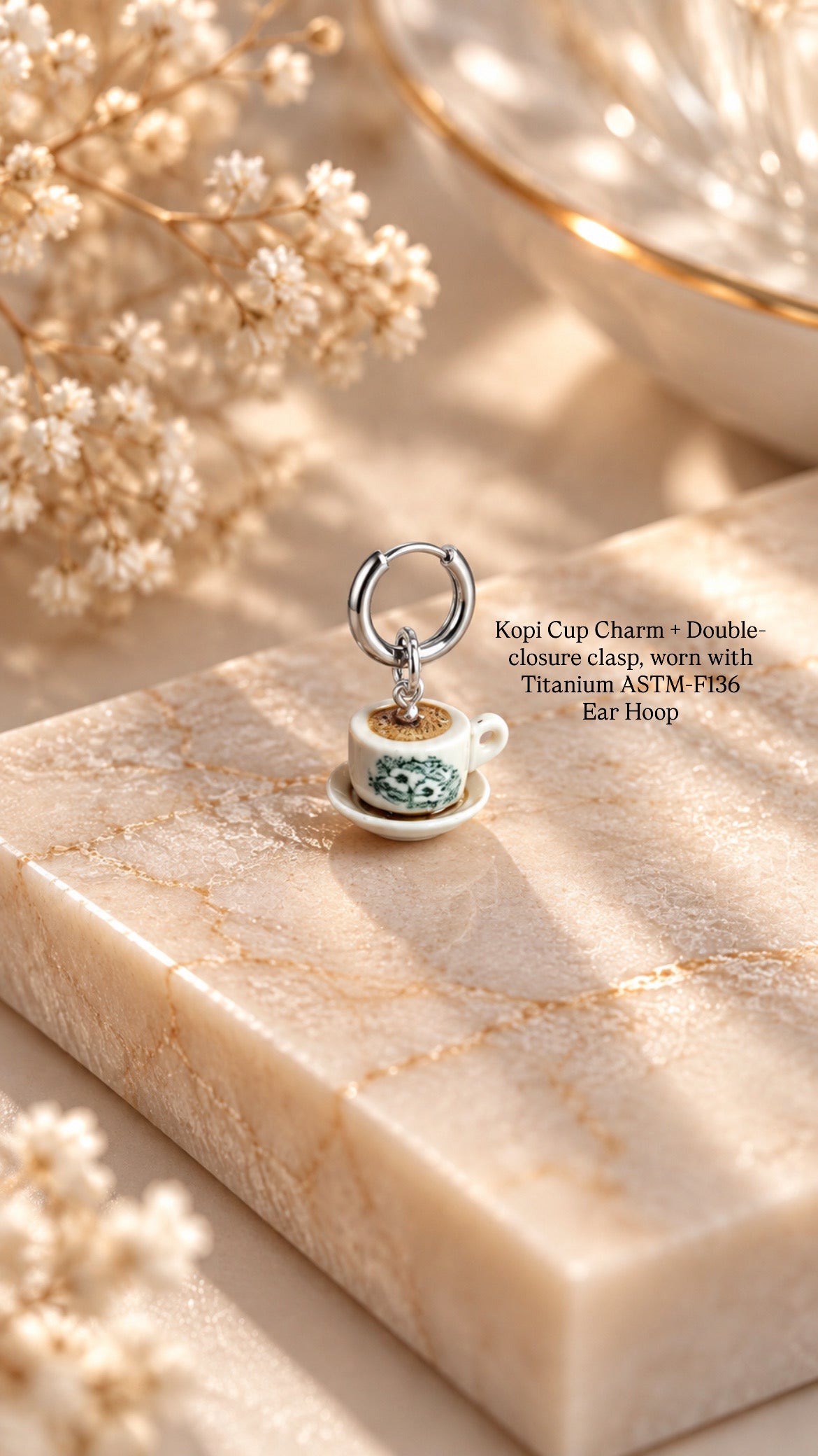Titanium Ear Hoop (medical implant grade ASTM F136)