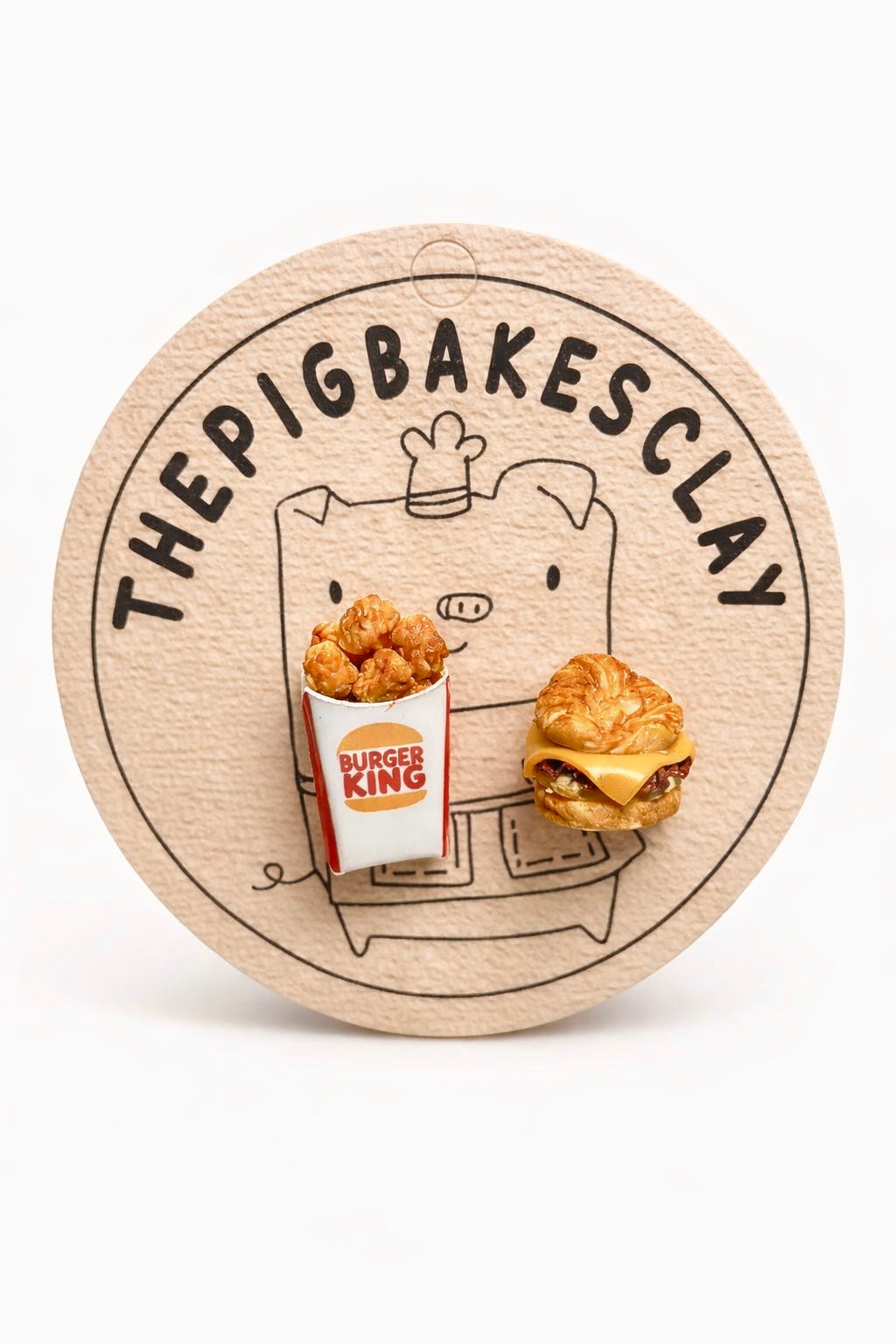Burger King Fastfood Inspired Earring Studs (PREORDER, wait time of 4-8weeks)