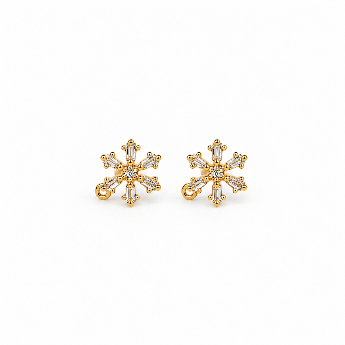 Snowflake Stud Dangle (18K Gold-Plated over 925 Sterling Silver)