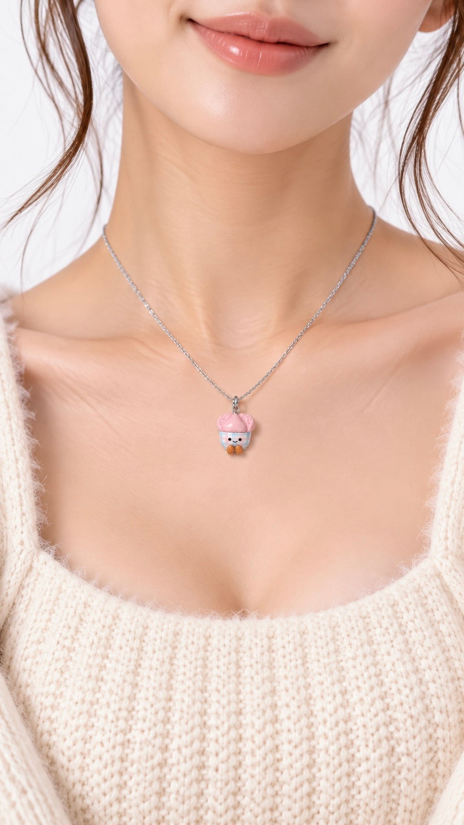 The Smiley Huat Kueh Miniature Charm in Gingham