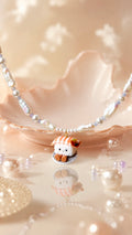 Mister Salmon Sushi Pearls and Tanzanite Necklace