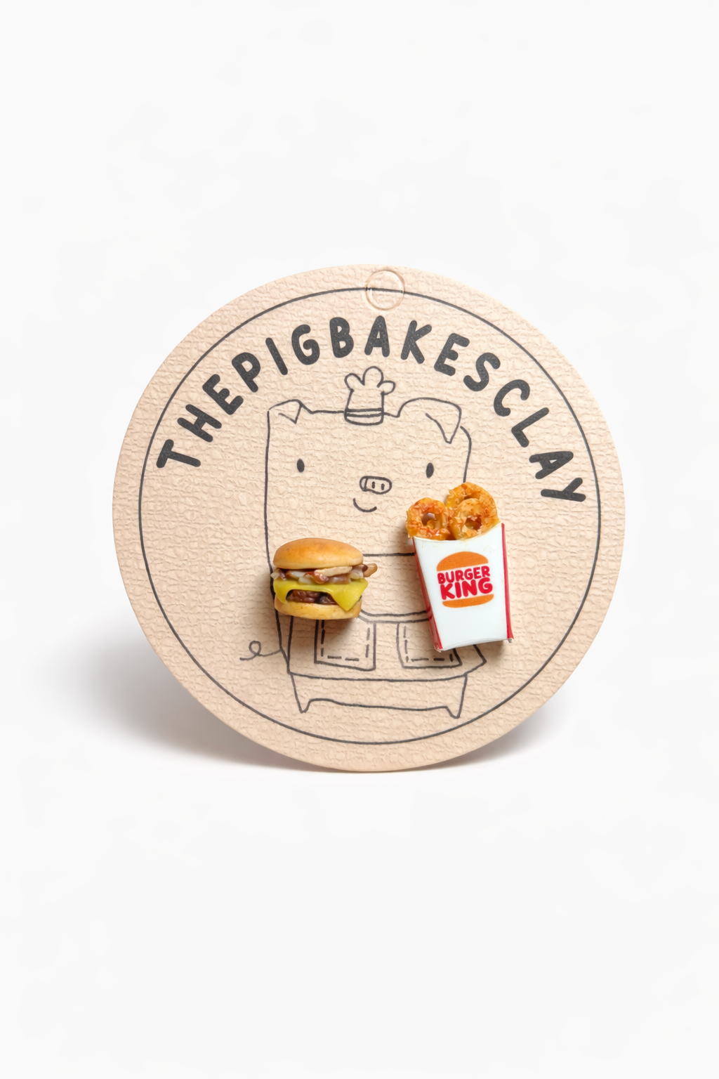 Burger King Fastfood Inspired Earring Studs (PREORDER, wait time of 4-8weeks)