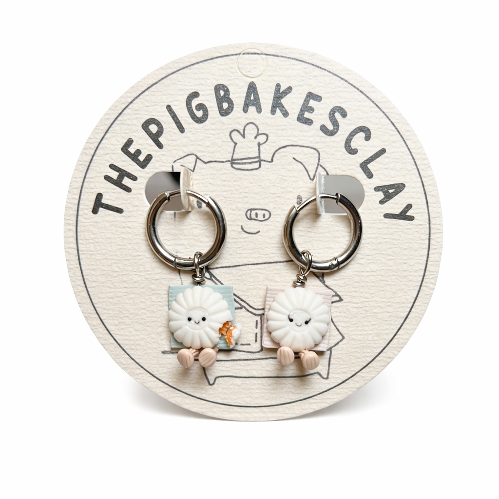 Kueh Tutu Couple Jellycats Earrings (a variety)