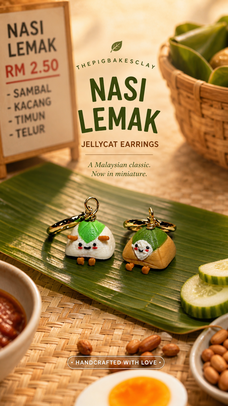 Nasi Lemak Jellycat Earrings (a variety)