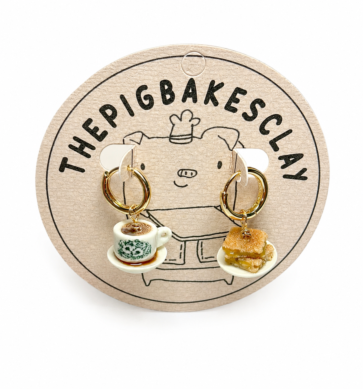 Kopi and Kaya Butter Toast Earrings/Necklaces