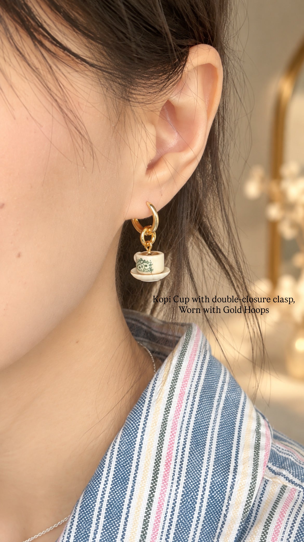 14K Gold Ear Hoop (Gold-Plated)