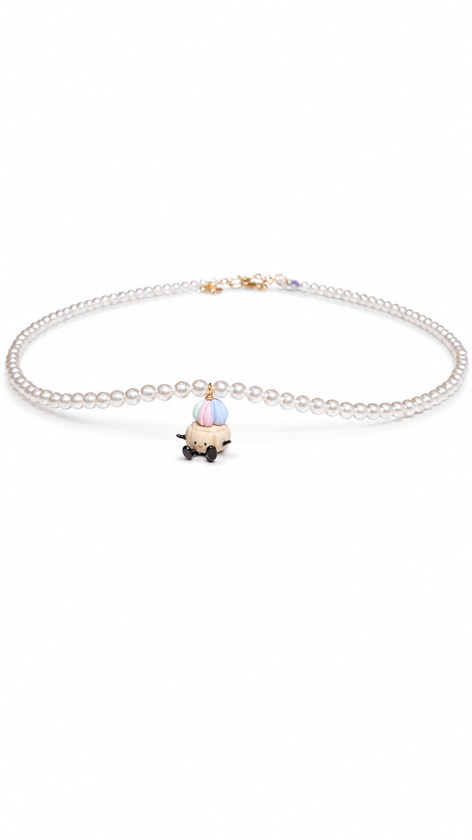 Iced Gem Jellycat Hand-Beaded Pearl Necklace