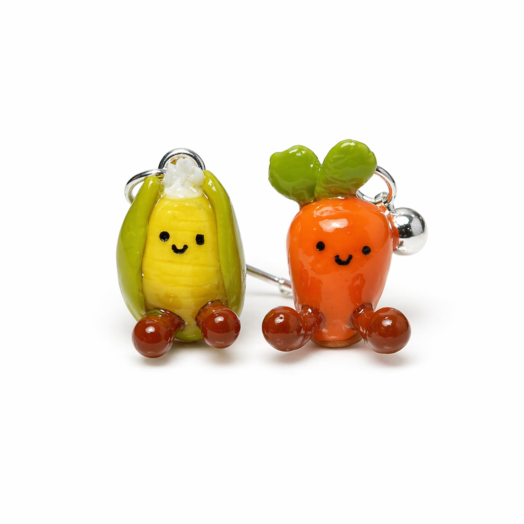 UK Jellycat inspired Sweetcorn and Carrot Dangles