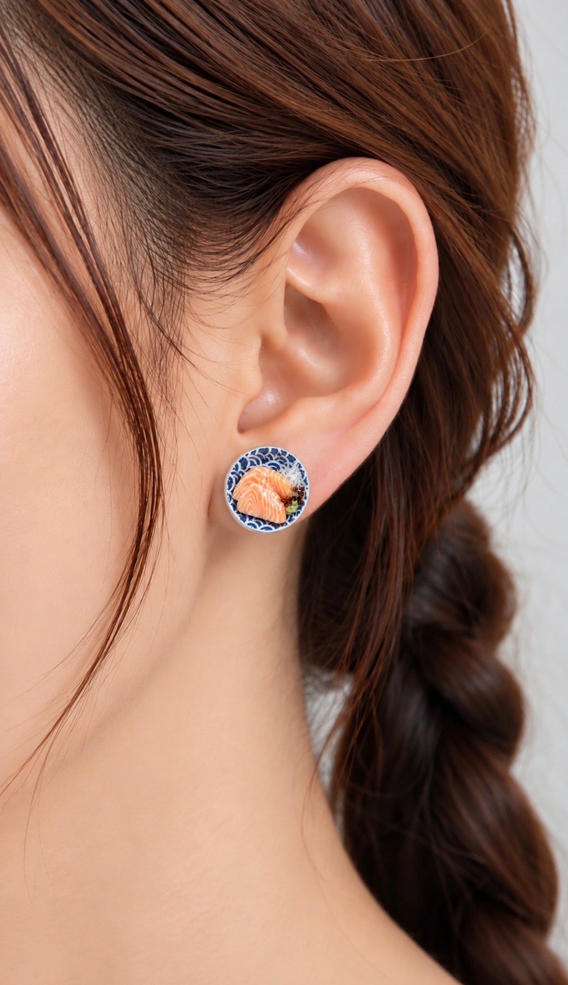 The Salmon Sushi Plate Miniature Charm