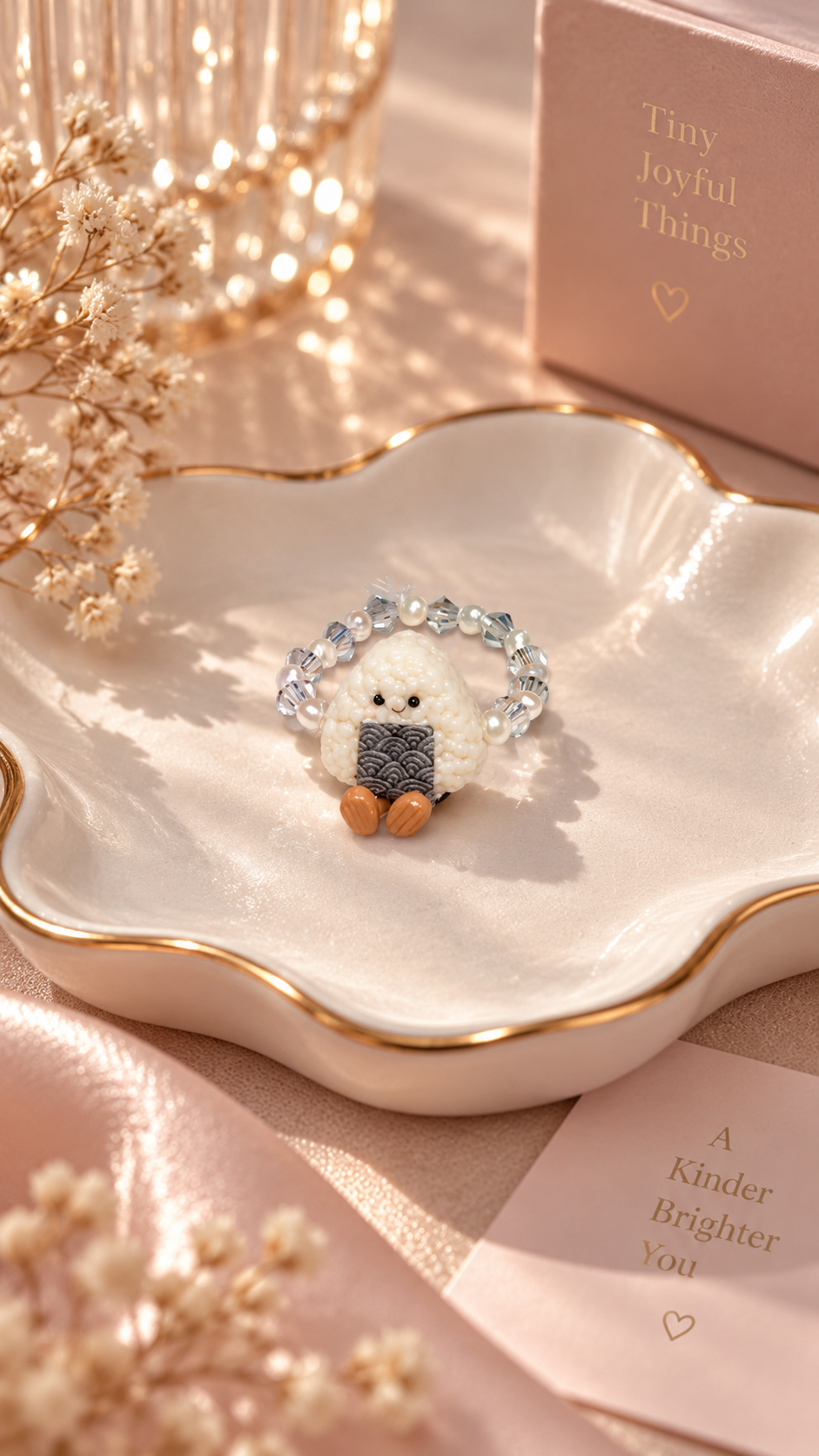 Ocean Onigiri Beaded Ring