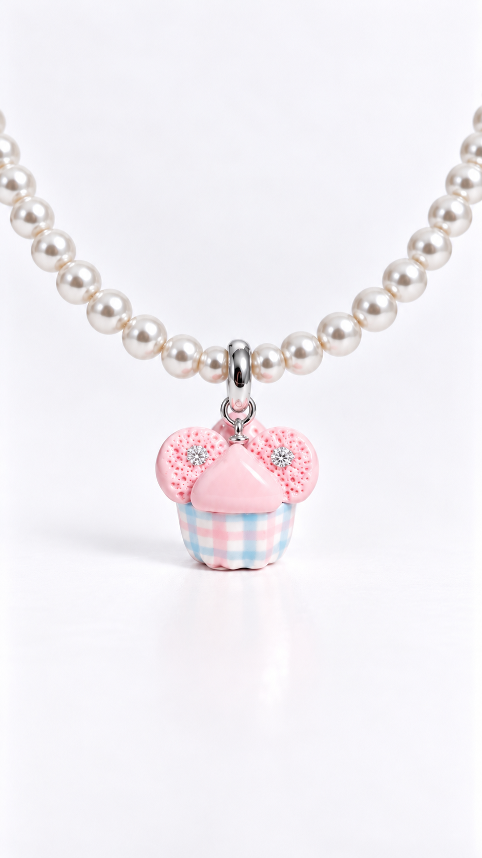 The Huat Kueh Miniature Charm in Gingham and Moissanites