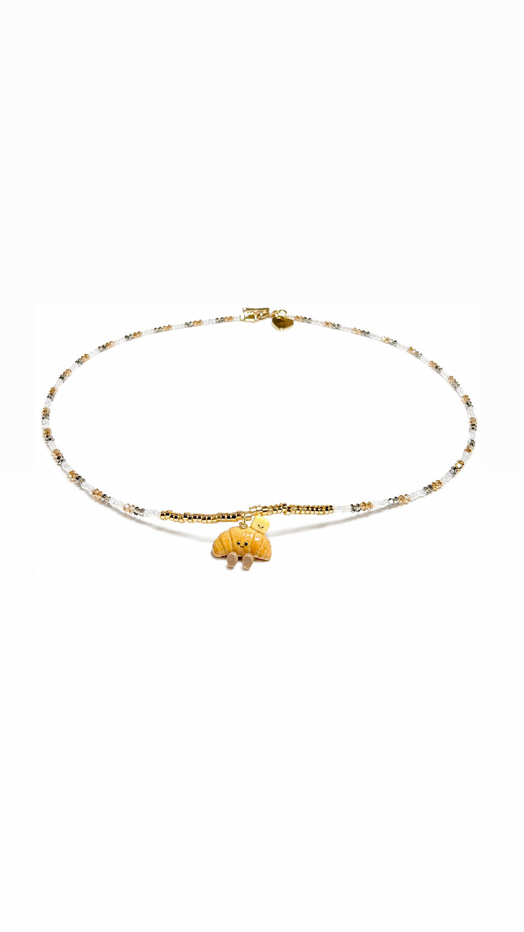 The Shiopan Jellycat and his Pet Butter Necklace in Neutrals