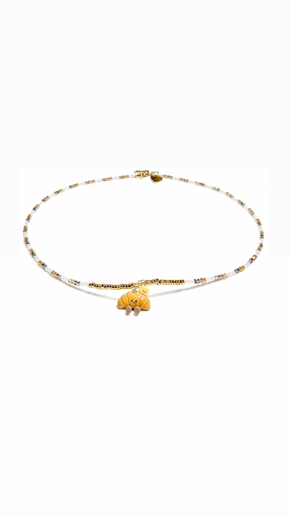The Shiopan Jellycat and his Pet Butter Necklace in Neutrals