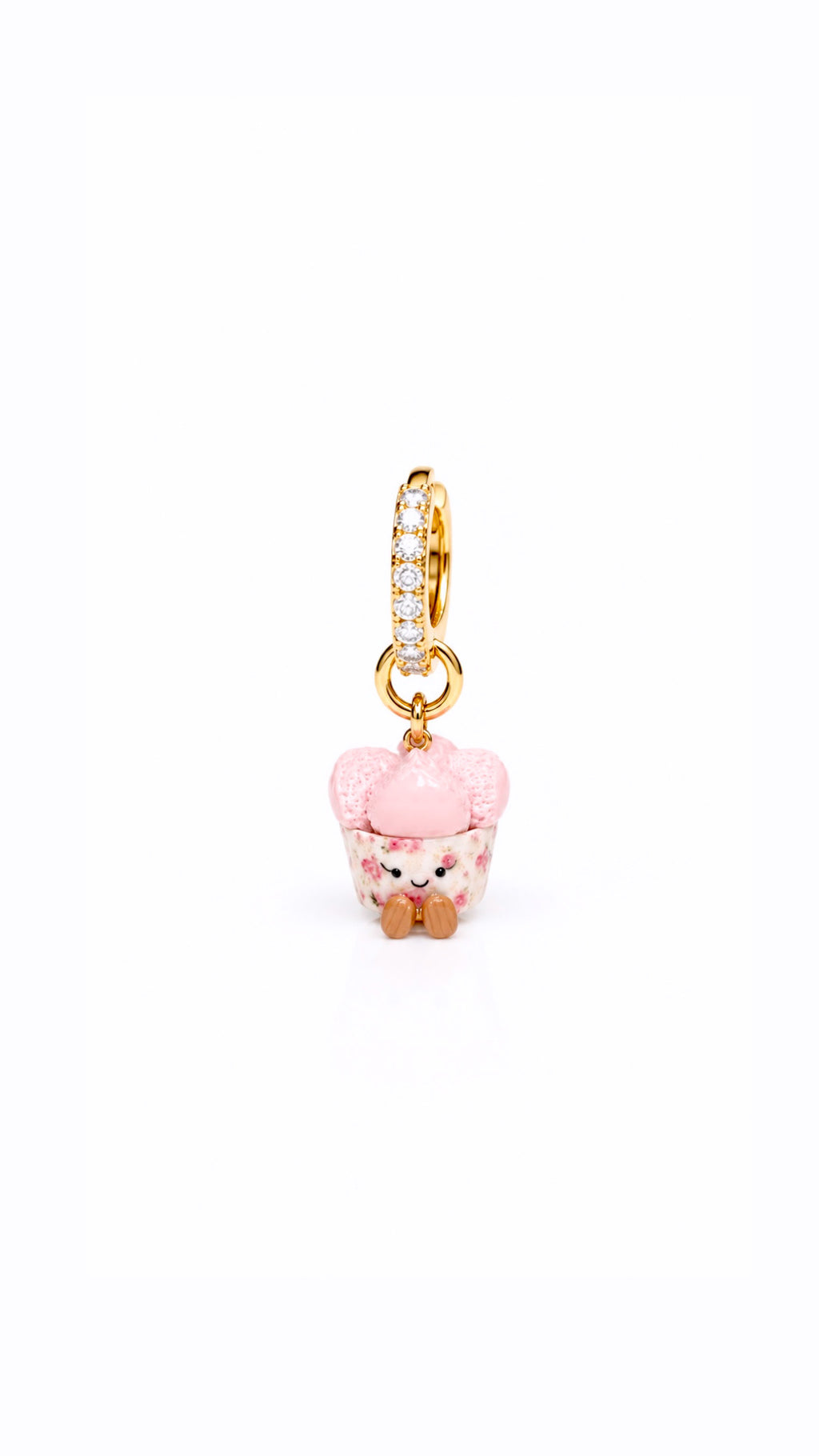 The Smiley Huat Kueh Miniature Charm in Vintage Floral