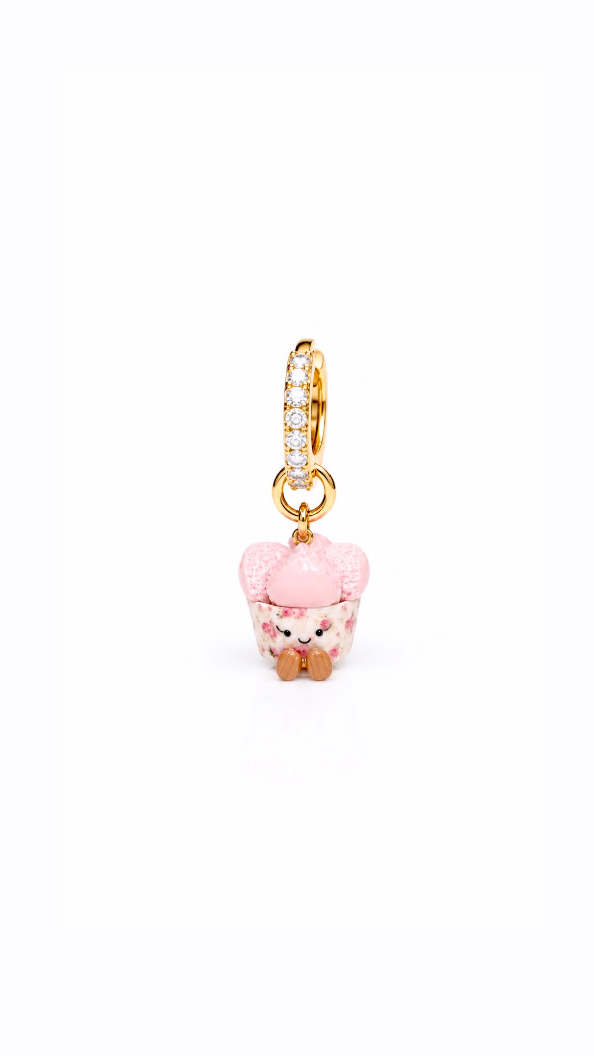 The Smiley Huat Kueh Miniature Charm in Vintage Floral