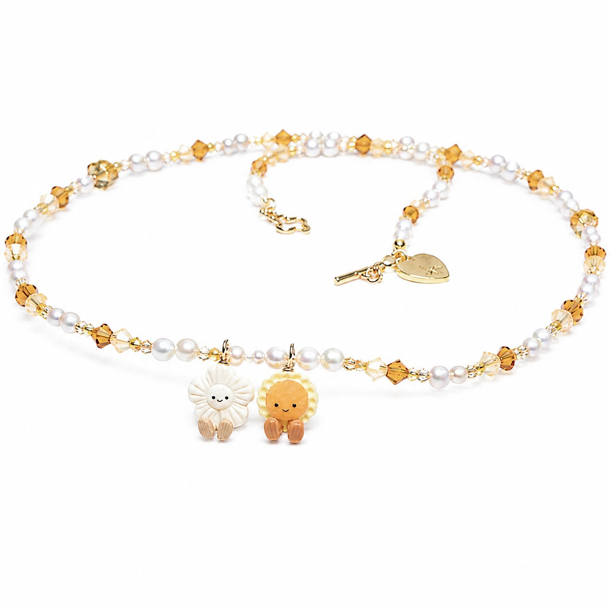 Pineapple Tart and Kueh Bangkit Jellycat Duo Hand-Beaded Necklace