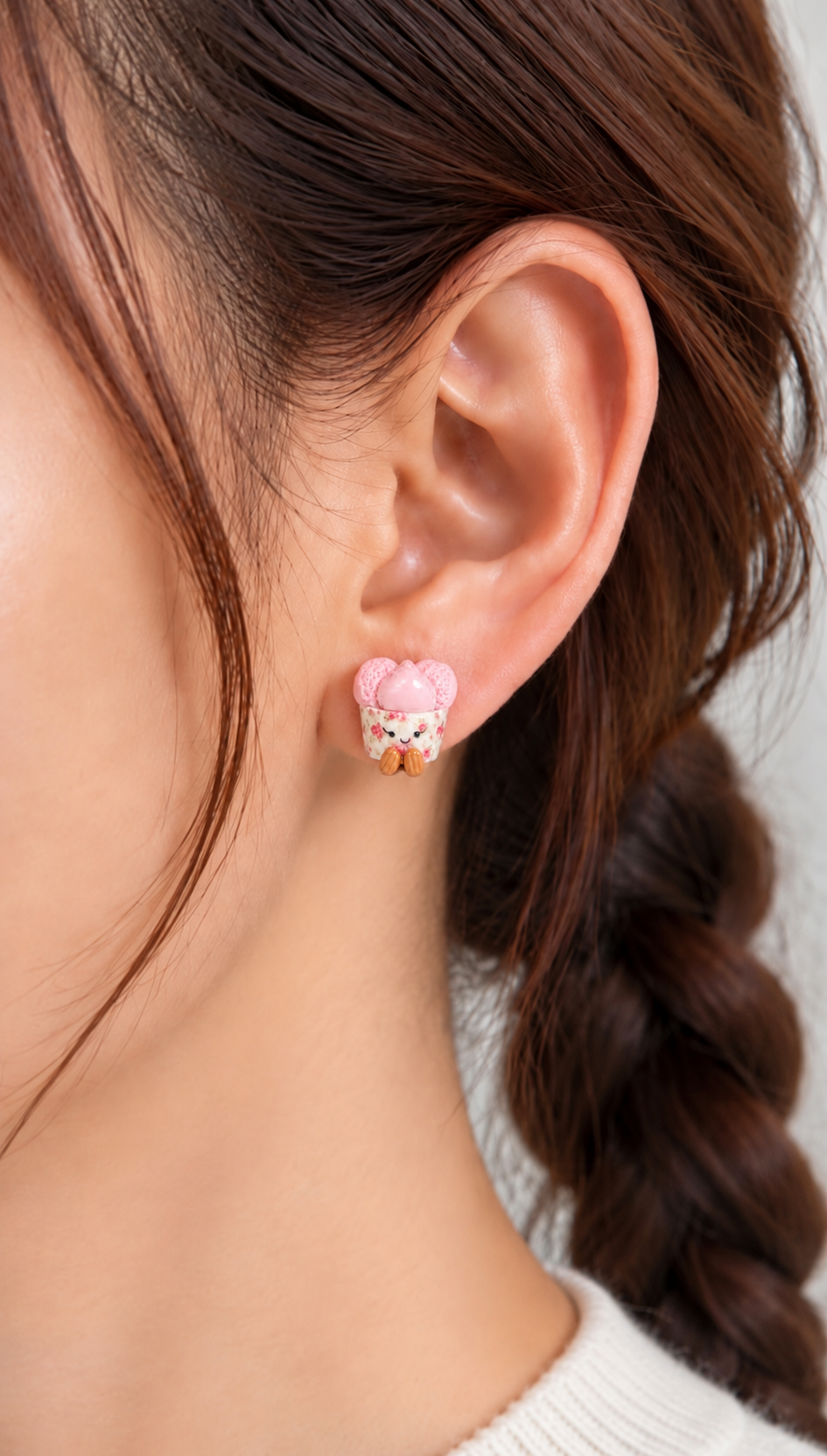 The Smiley Huat Kueh Miniature Charm in Vintage Floral