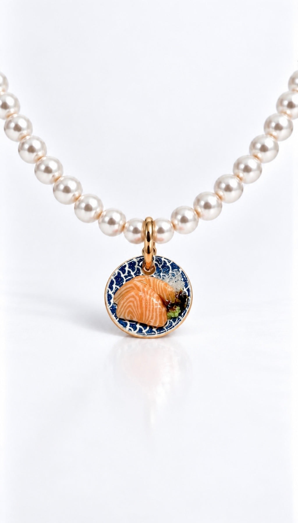 The Salmon Sashimi Plate Miniature Charm