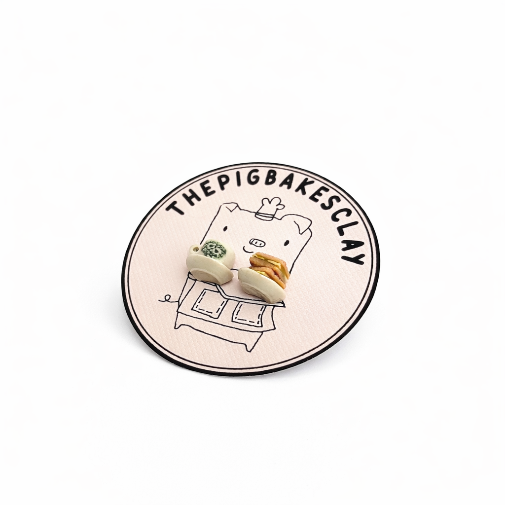 Kopi and Kaya Butter Toast Earring Studs