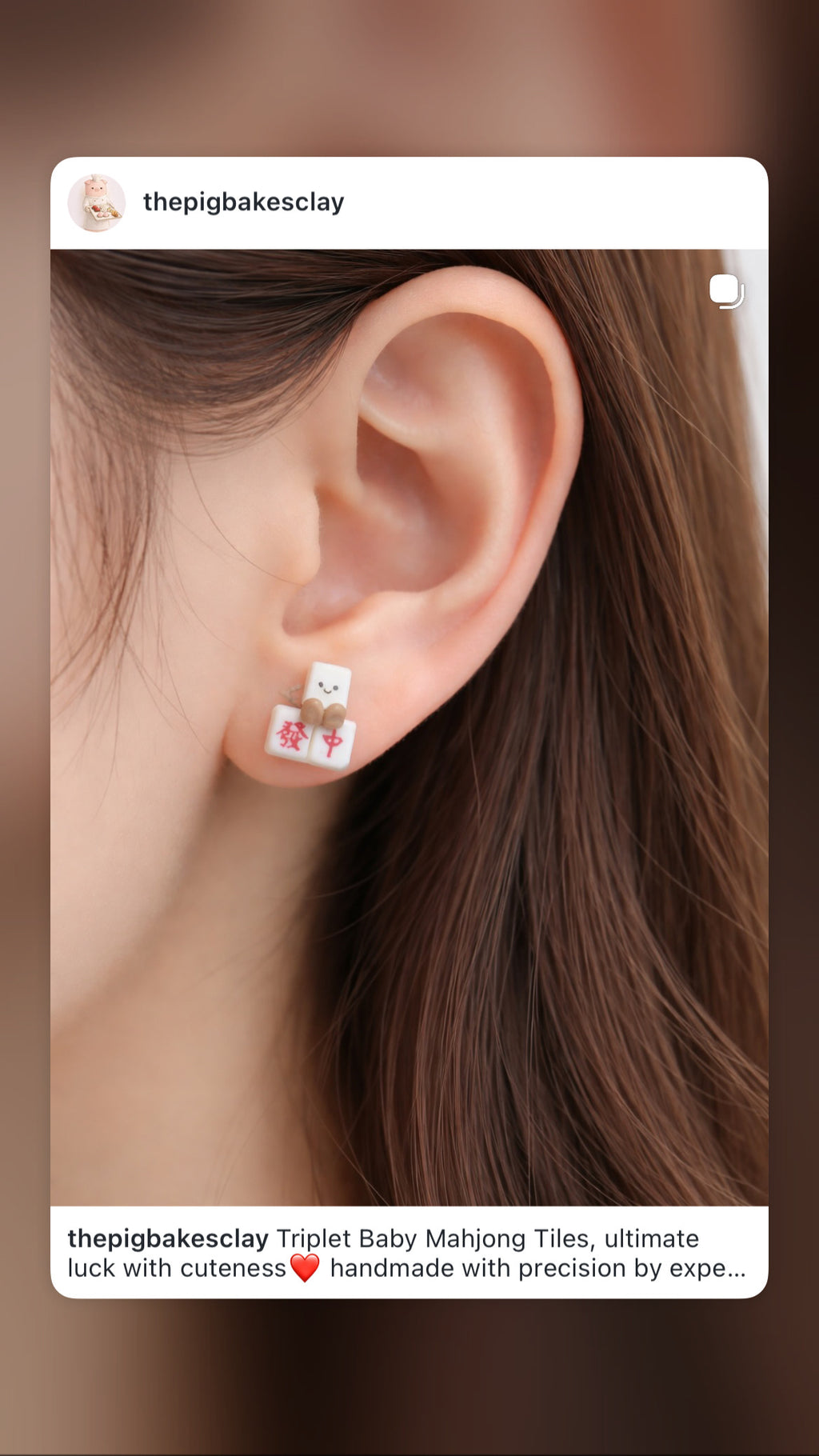 The Mahjong Family earrings (INSTOCK)