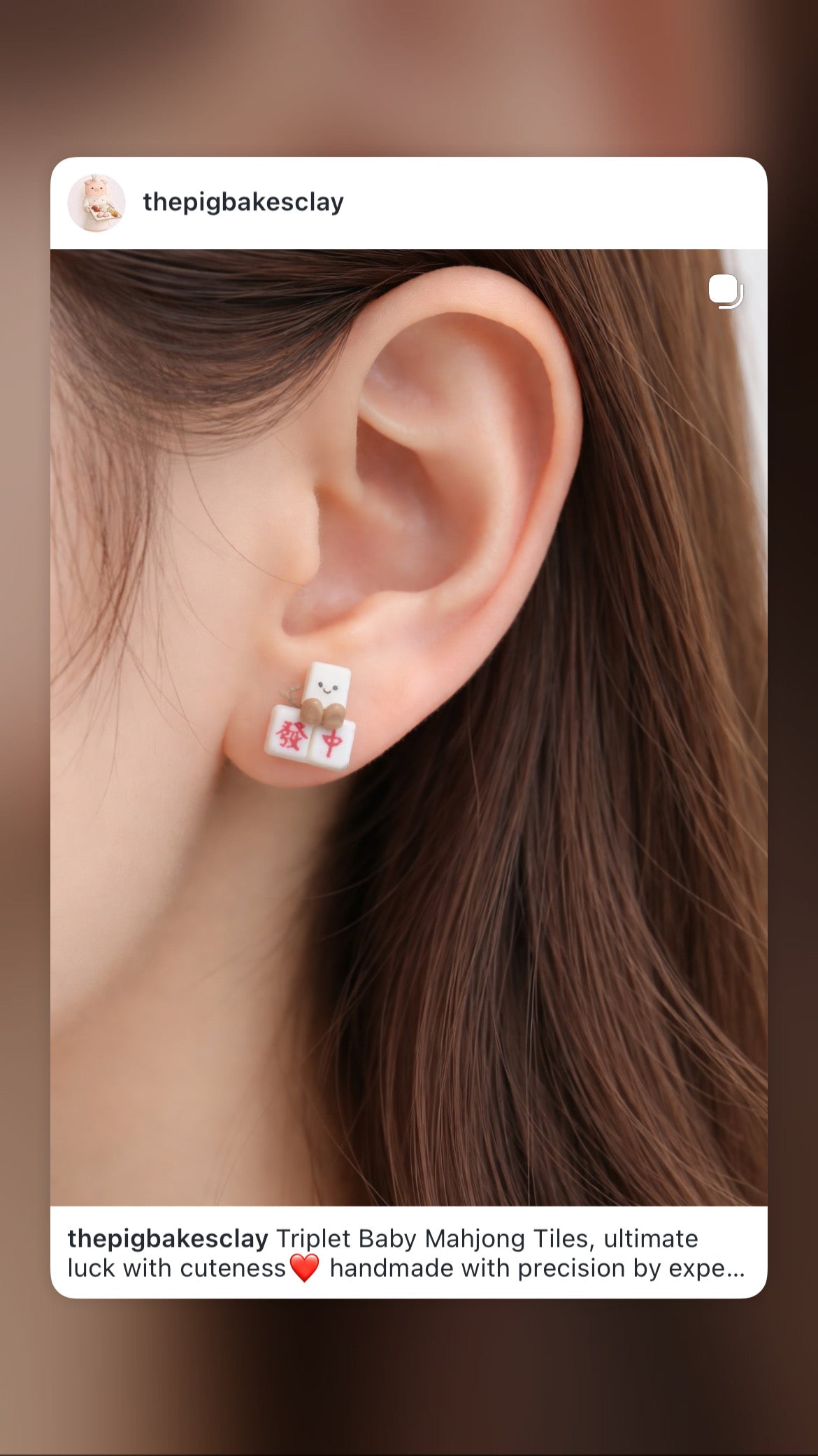 The Mahjong Family earrings (INSTOCK)