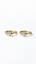 The Dainty Star Hoops in 8mm (Titanium, 18K PVD gold-plated ASTM F136 medical-implant grade)