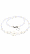 Kueh Bangkit Flower Hand-Beaded Necklace