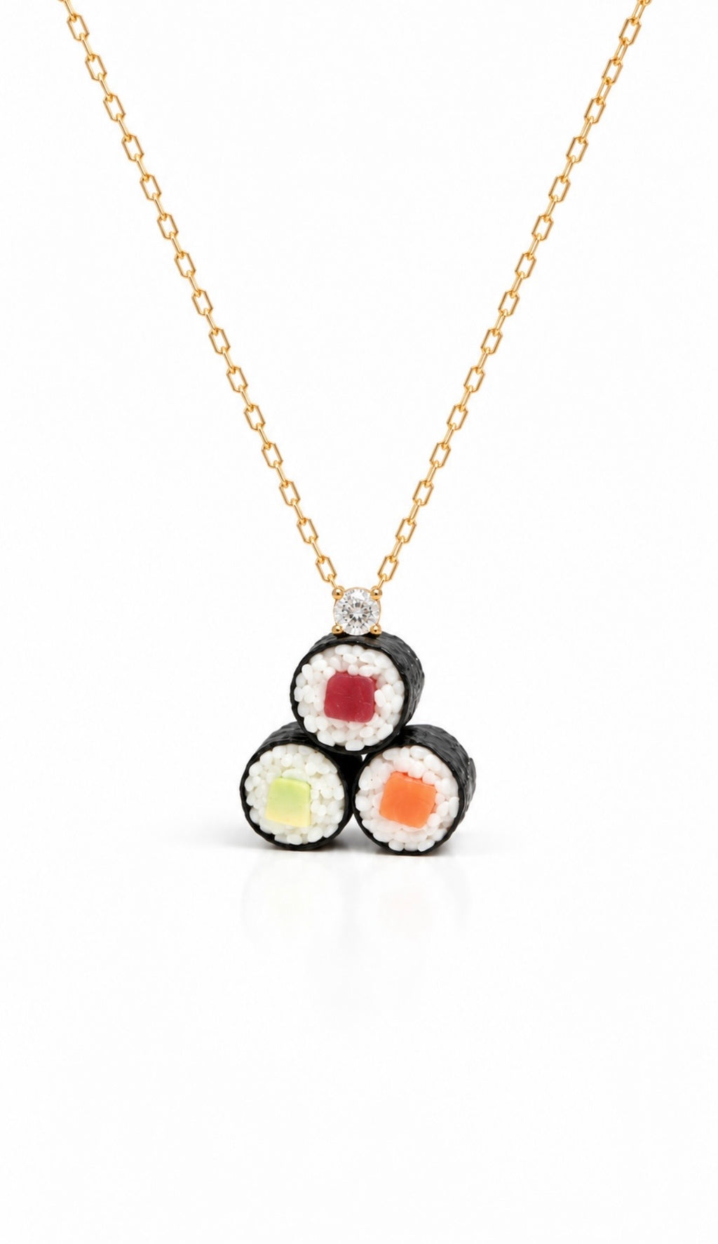 The Maki Trio Miniature Charm (in Tuna, avocado and salmon)