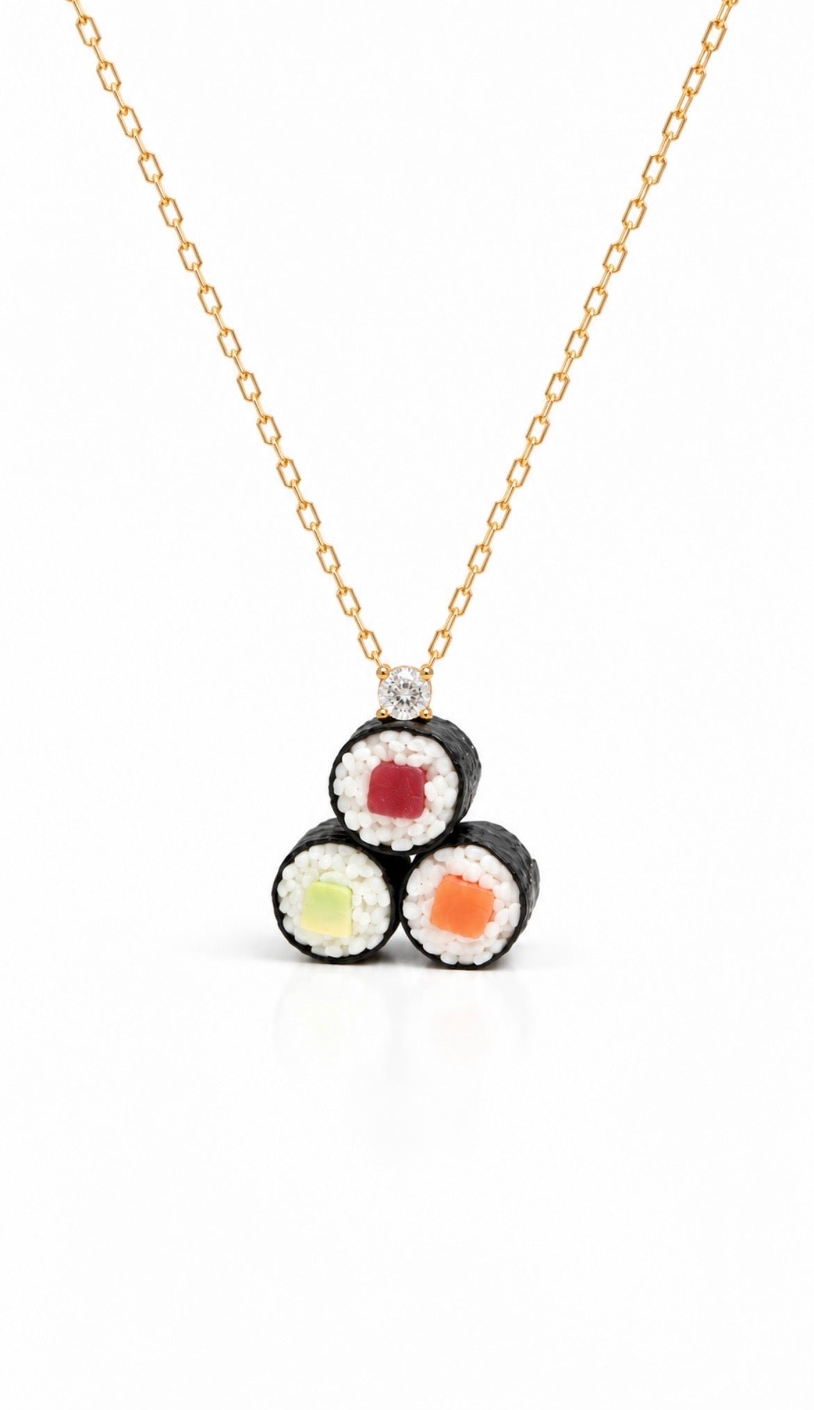 The Maki Trio Miniature Charm (in Tuna, avocado and salmon)