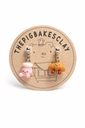 UK Jellycat-Inspired Pink Coffee Cup and Crossiant Earrings (a variety)