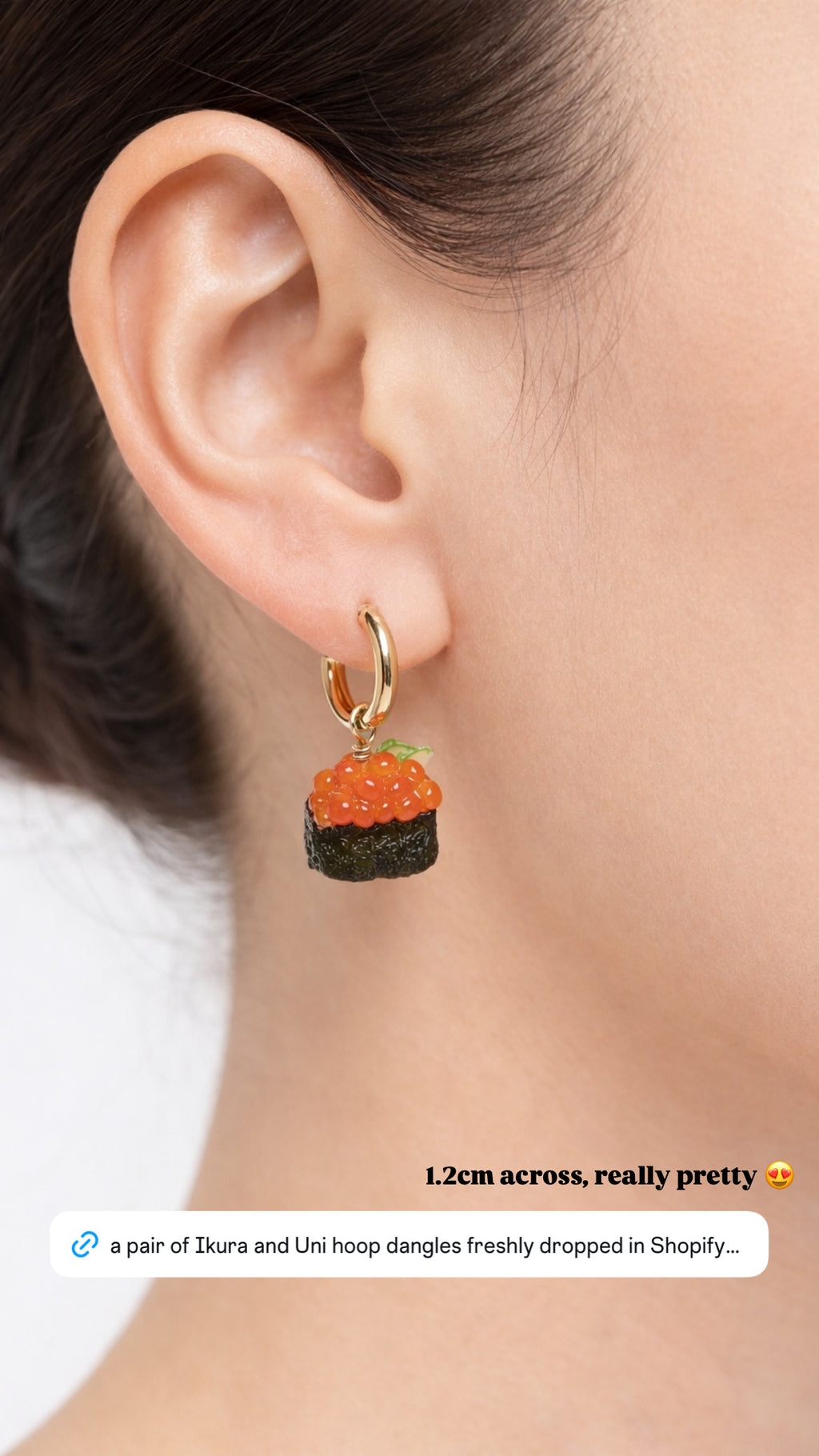 Ikura and Uni Sushi Earrings (PREORDER, wait time of 4-8weeks)