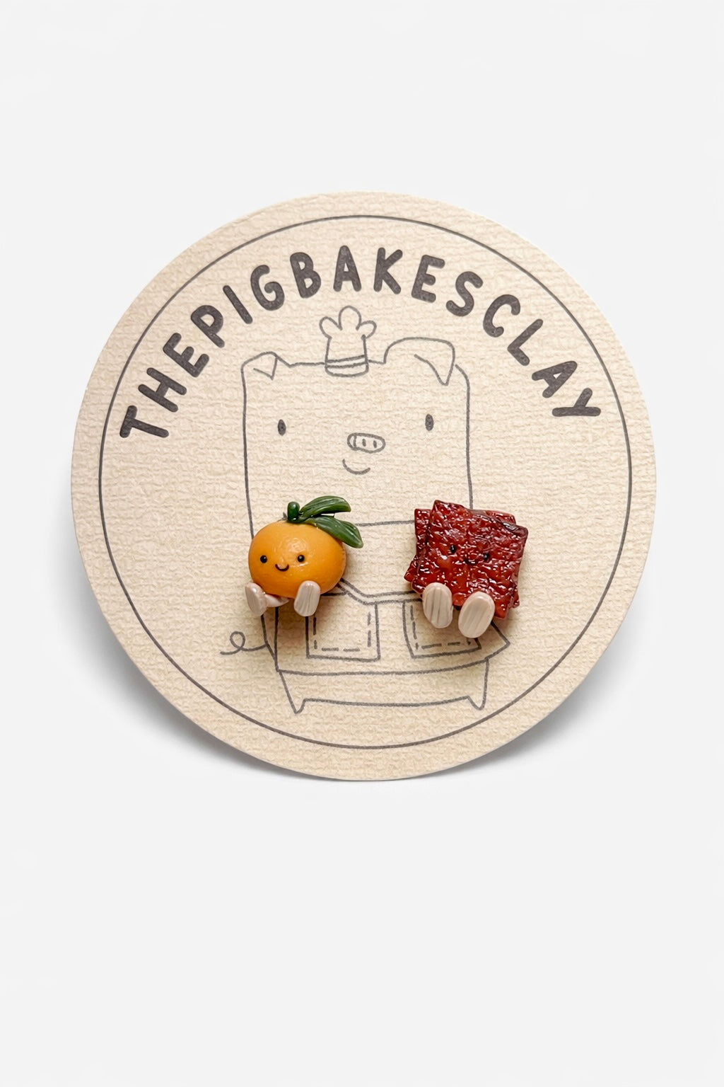 Mandarin Orange and Bakwa Jellycat Earrings (a variety)