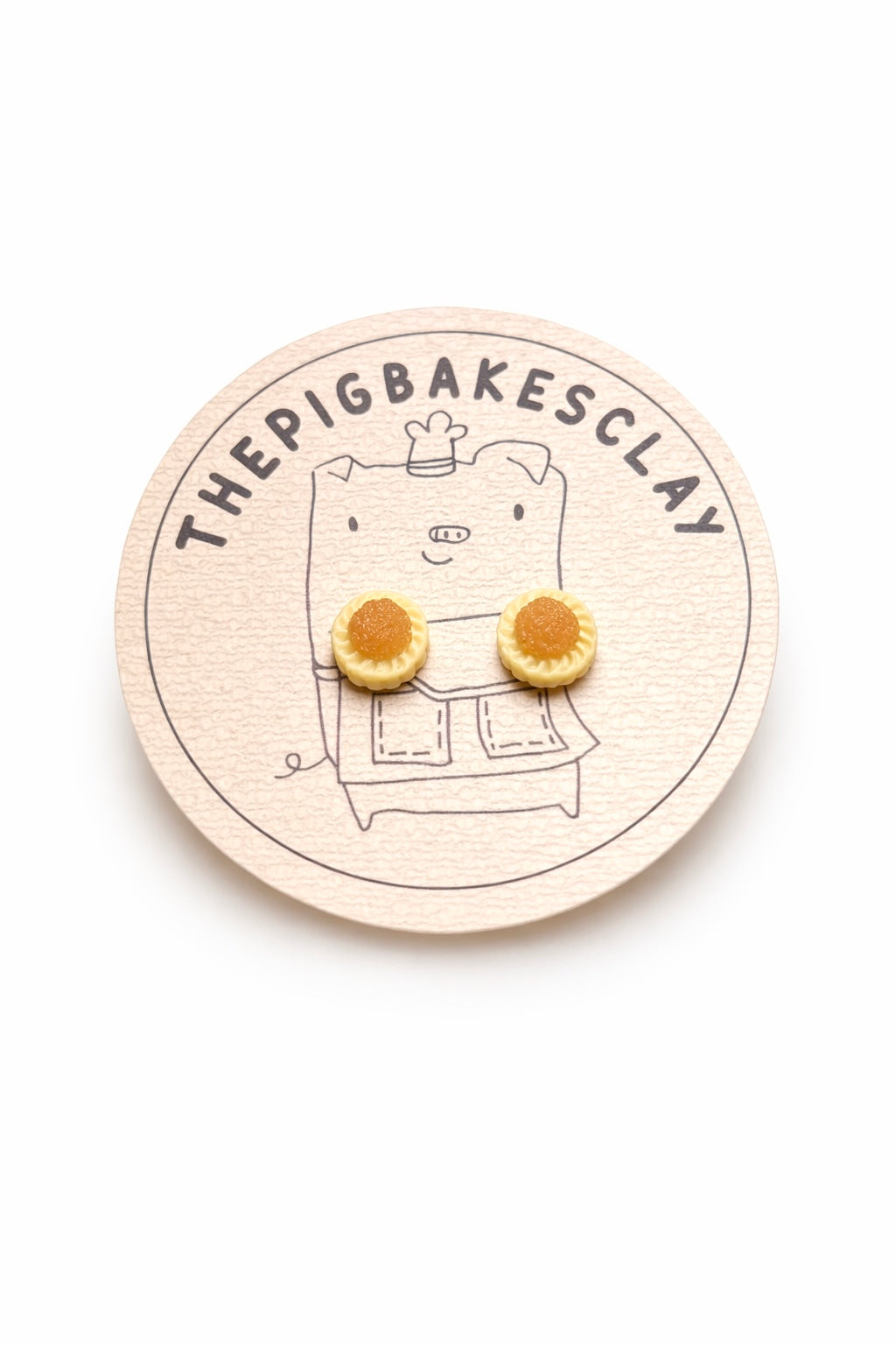 Pineapple Tart Earring Studs (PREORDER, wait time of 4-8 weeks)