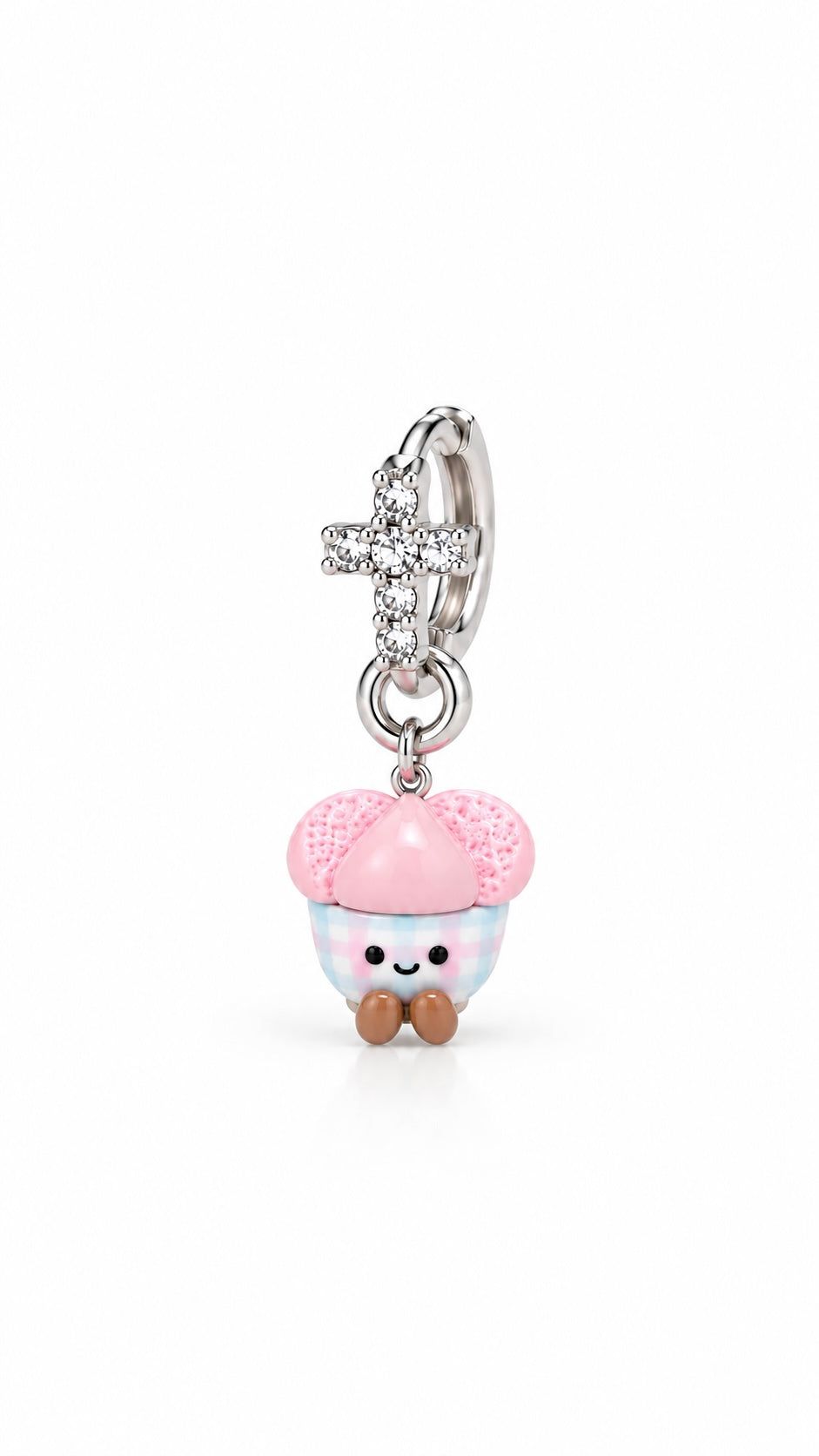 The Smiley Huat Kueh Miniature Charm in Gingham