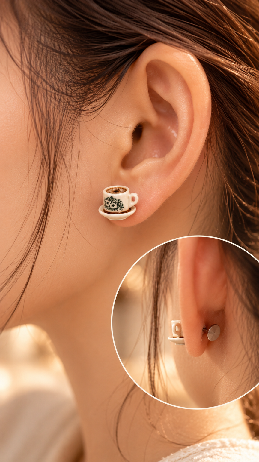 Titanium Flatback Earring (medical implant grade ASTM F136)