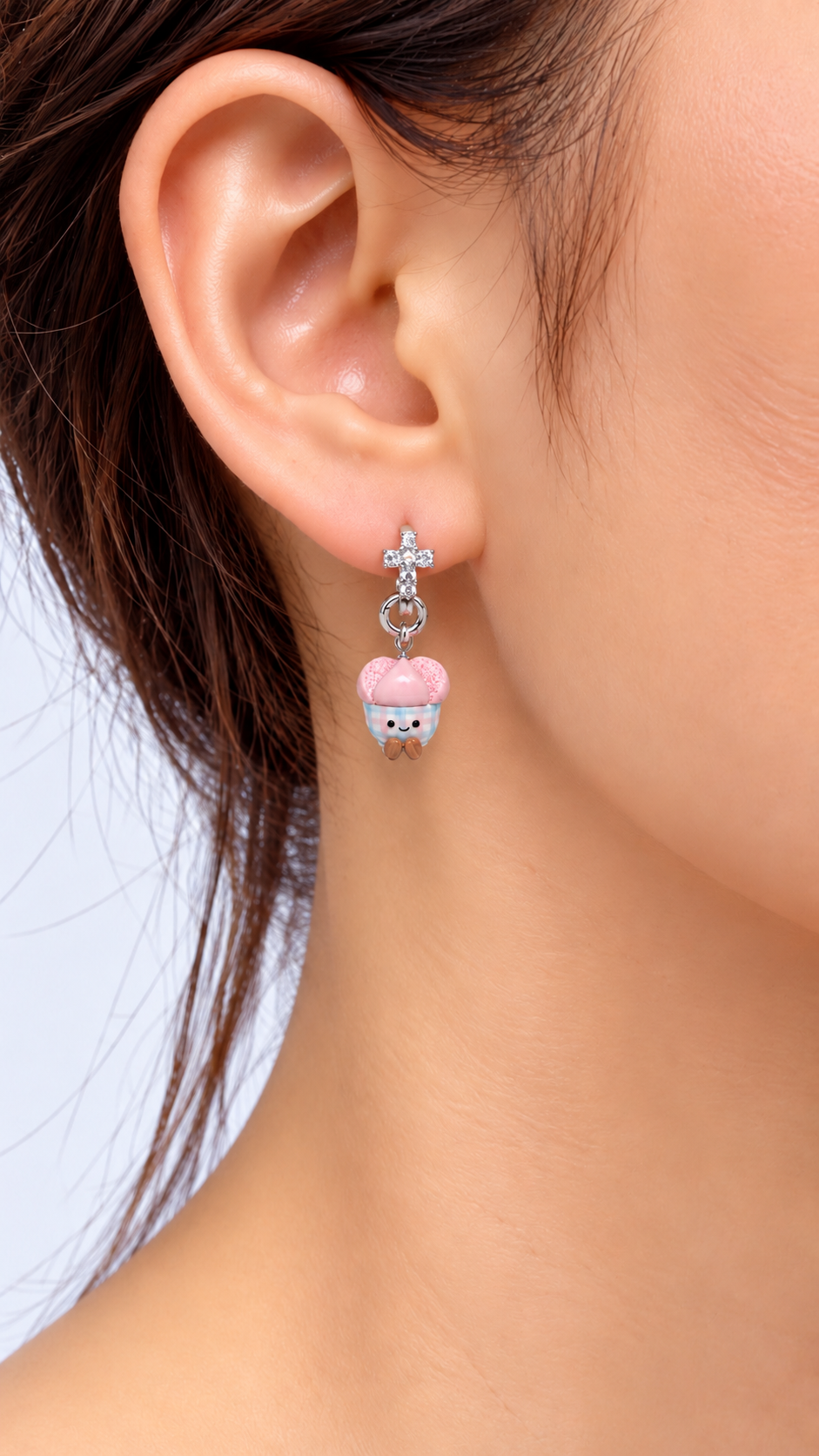 The Smiley Huat Kueh Miniature Charm in Gingham