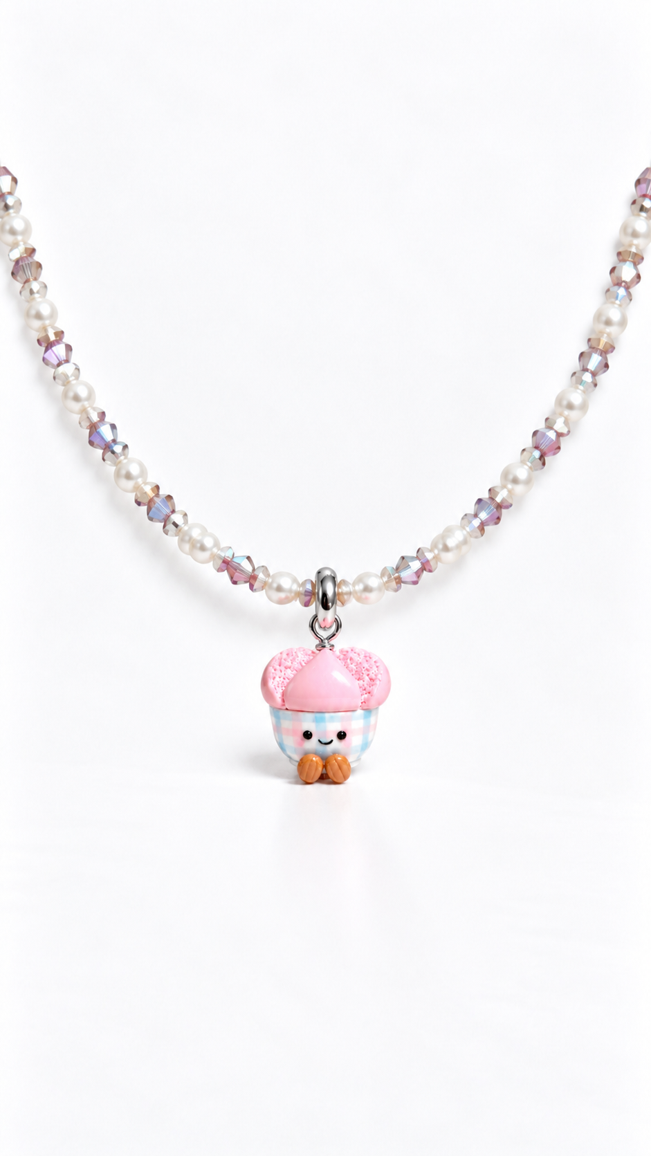 The Smiley Huat Kueh Miniature Charm in Gingham