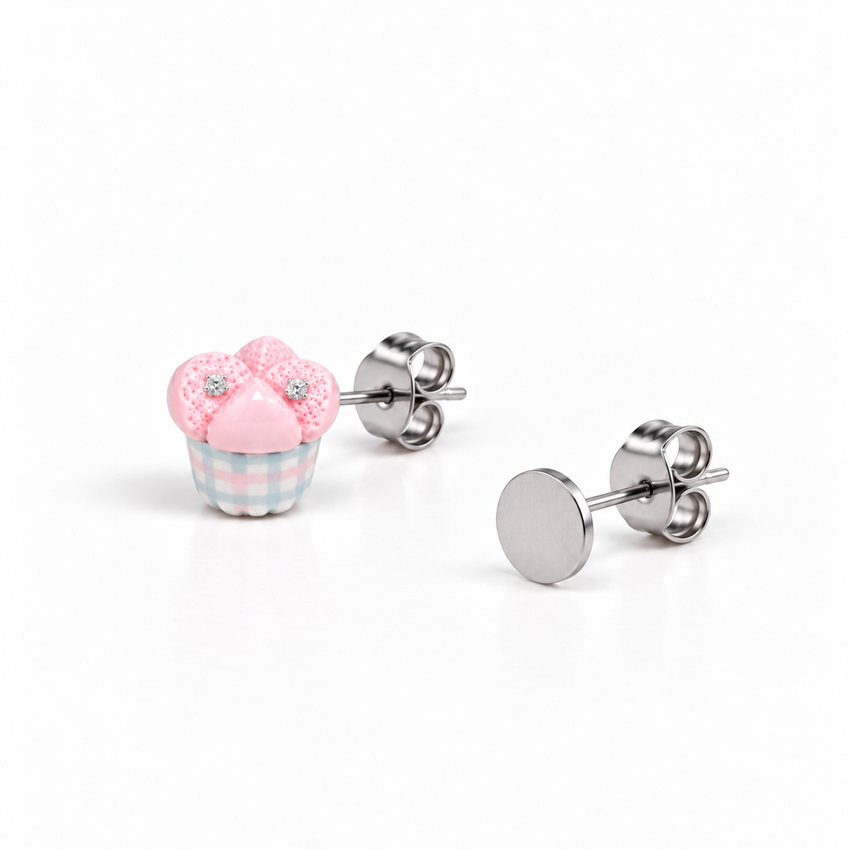 The Huat Kueh Miniature Charm in Gingham and Moissanites