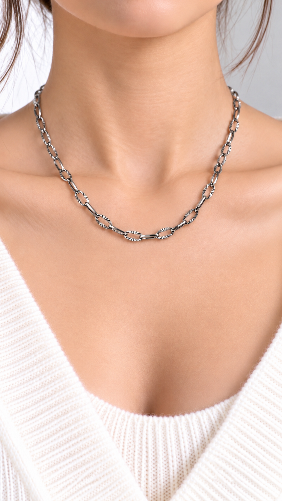 Titanium Necklace Link Chain (medical implant-grade ASTM F136)