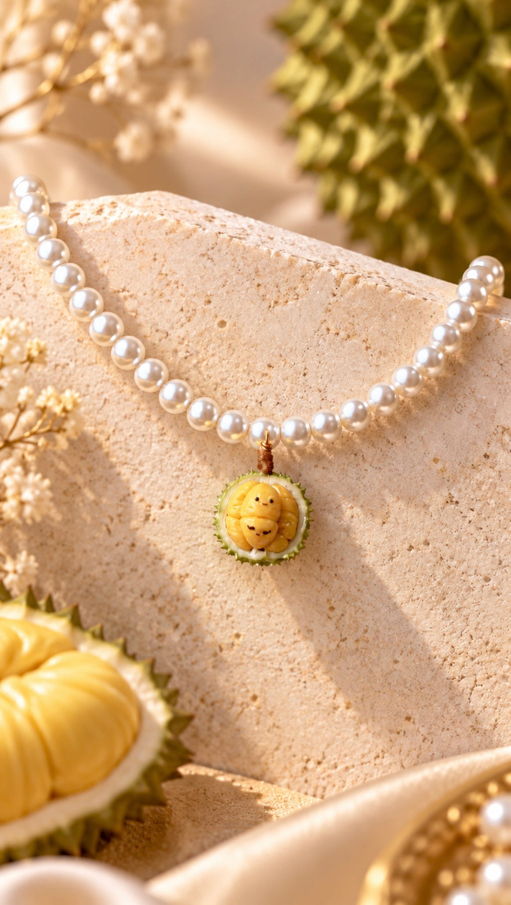 The Reversible Smiley Durian Pearl Necklace