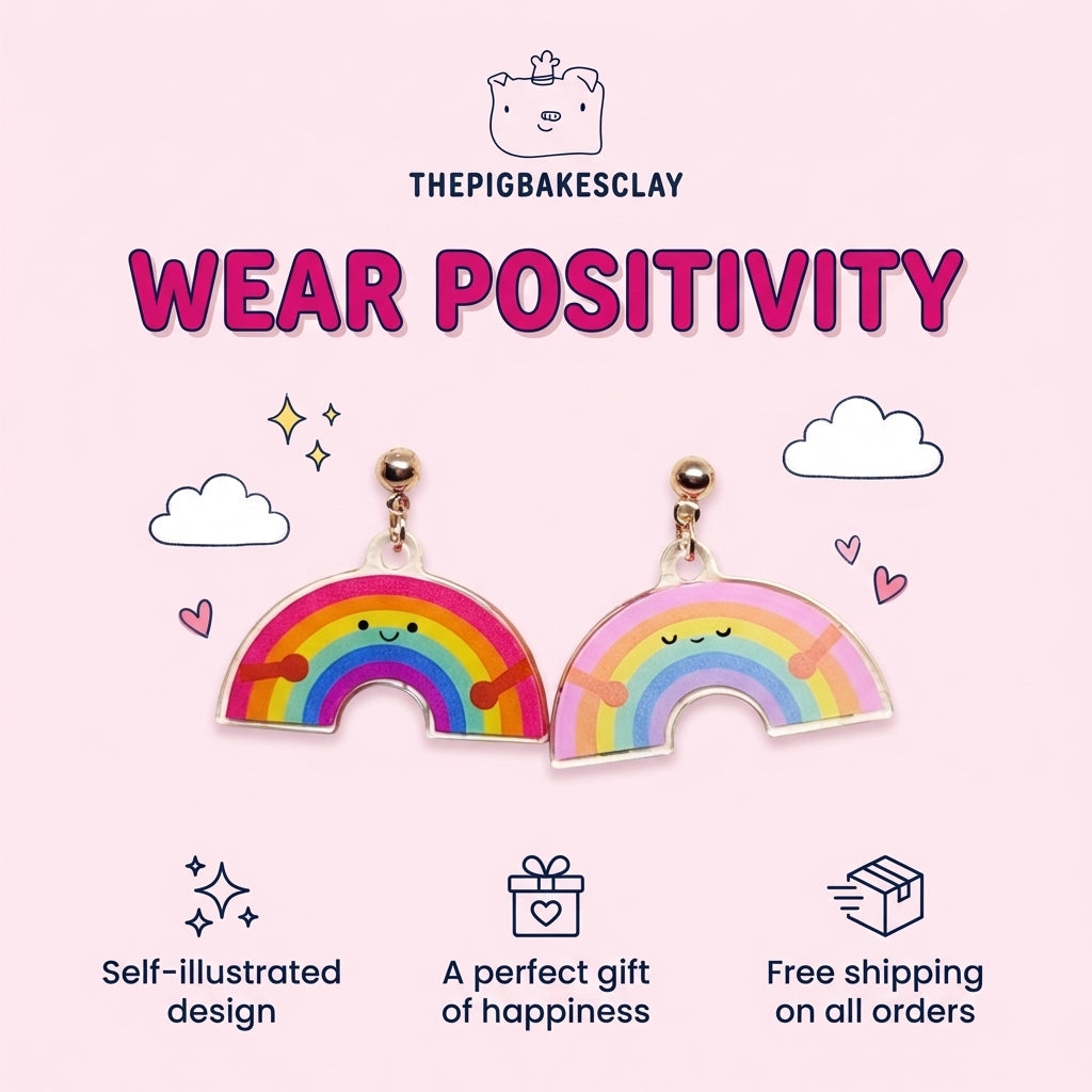 Rainbow Jellycat Stud Dangles