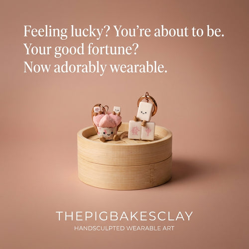 Huat Kueh and Mahjong Jellycat Rose Gold Hoop Huggies