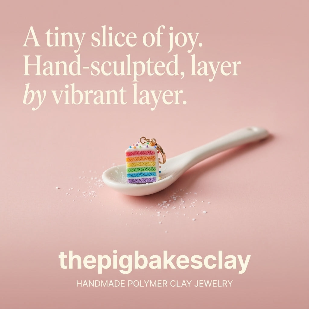 Rainbow Cake Gold Hoop Dangles